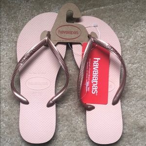 Ballet rose metallic Havaianas size 37-38